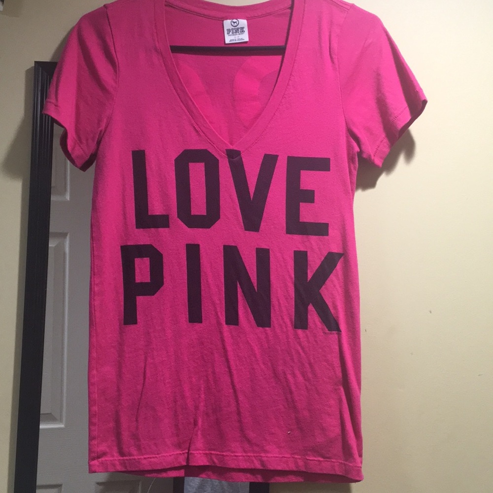 Pink v-neck t-shirt from pink